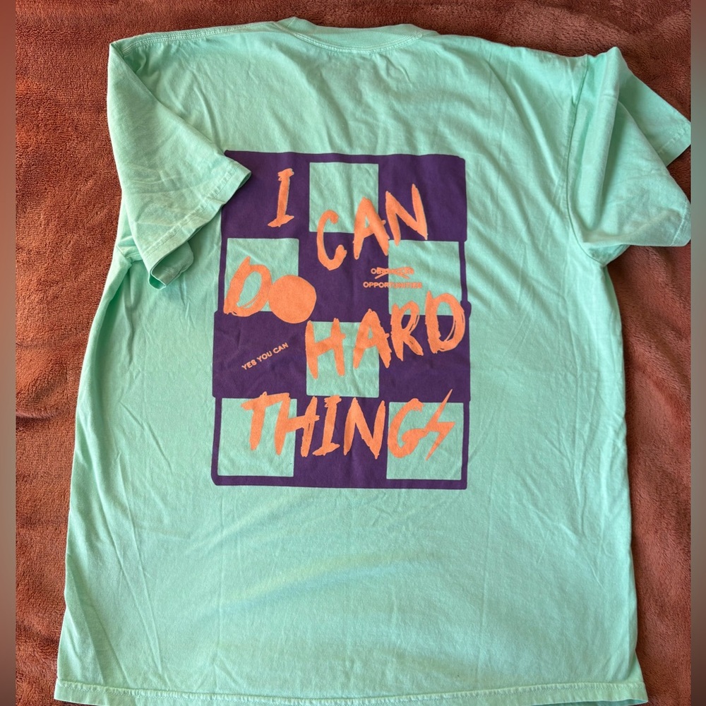 Choosing Happy TIA Graphic Tee “I Can Do Hard Things” Mint Green XL